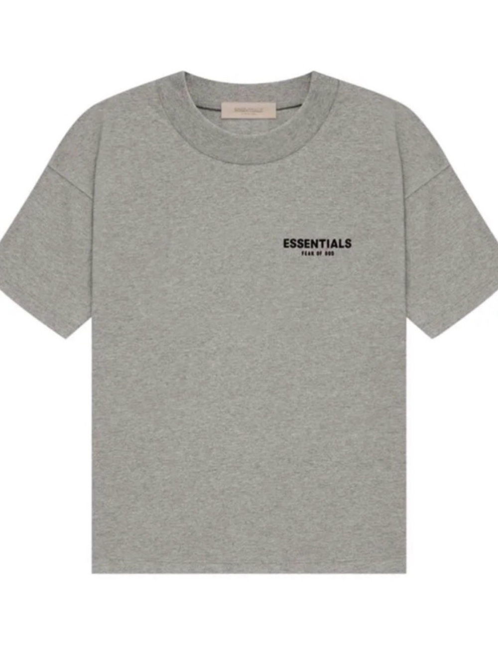 ESSENTIALS Men’s Heather Grey Logo Short Sleeve Tee